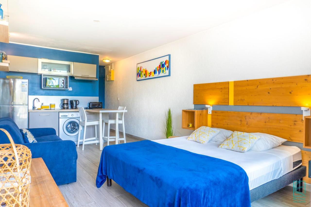 Chaleureux Studio Avec Balcon Face A La Mer - Maripa Le Gosier  Luaran gambar